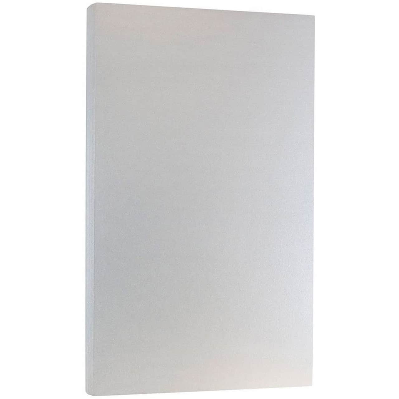 JAM Paper Silver Stardream Metallic 8.5" x 14" 80lb. Legal Paper, 25 Sheets